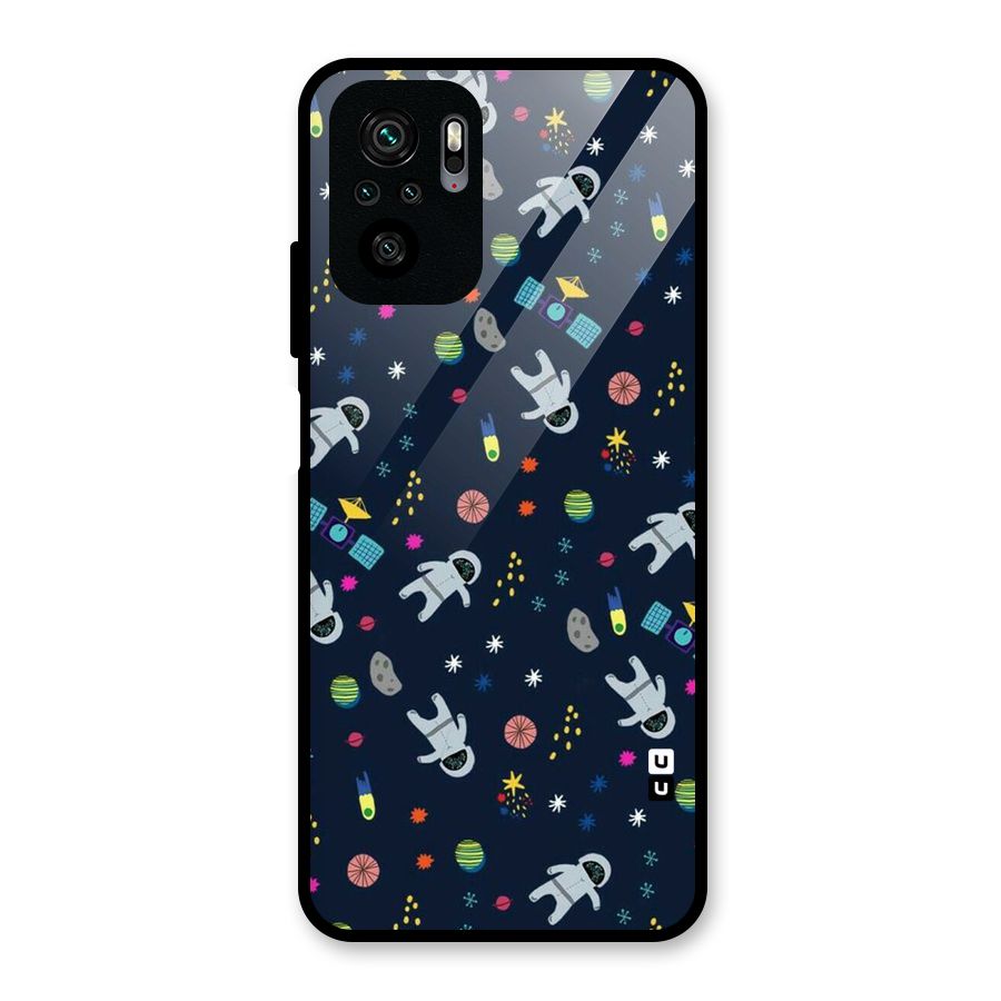 Spaceman Dance Glass Back Case for Redmi Note 10S