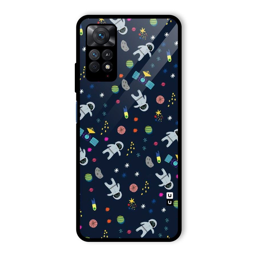 Spaceman Dance Glass Back Case for Redmi Note 11 Pro