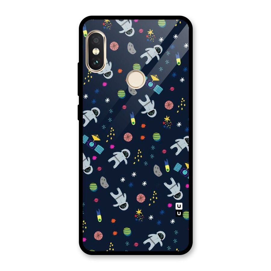 Spaceman Dance Glass Back Case for Redmi Note 5 Pro