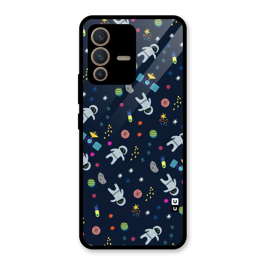 Spaceman Dance Glass Back Case for Vivo V23 5G