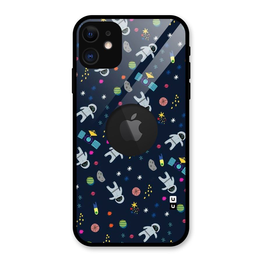 Spaceman Dance Glass Back Case for iPhone 11 Logo Cut