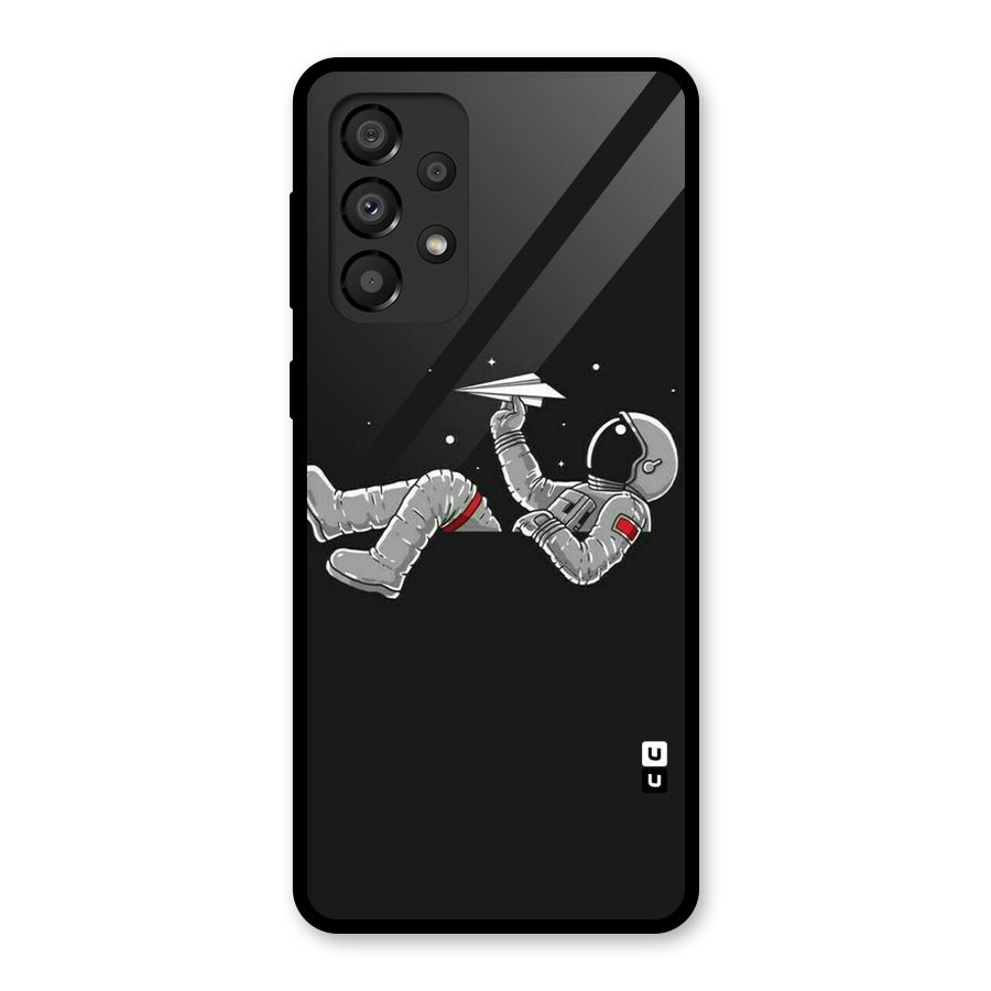 Spaceman Flying Glass Back Case for Galaxy A33 5G
