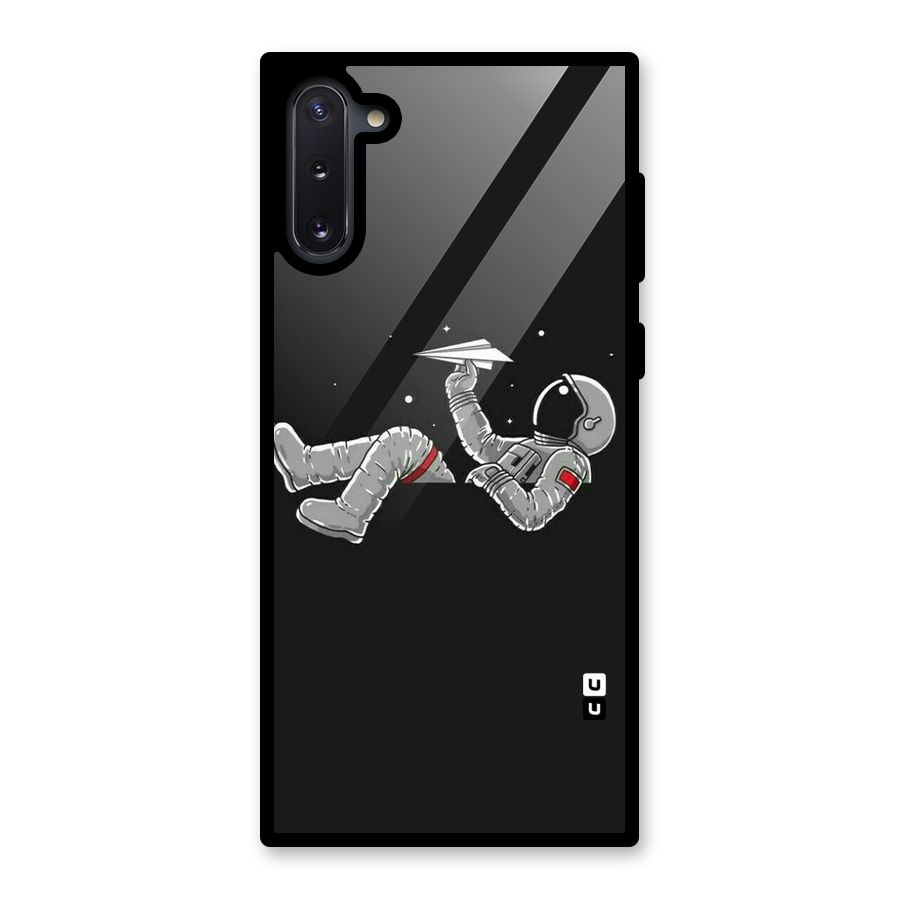 Spaceman Flying Glass Back Case for Galaxy Note 10