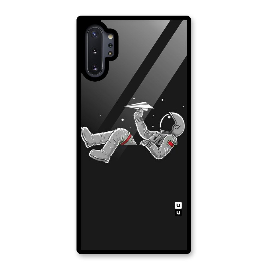 Spaceman Flying Glass Back Case for Galaxy Note 10 Plus