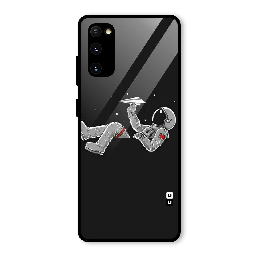 Spaceman Flying Glass Back Case for Galaxy S20 FE 5G
