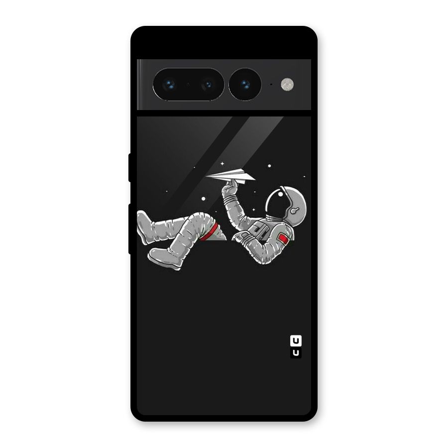 Spaceman Flying Glass Back Case for Google Pixel 7 Pro