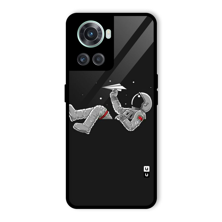 Spaceman Flying Glass Back Case for OnePlus 10R