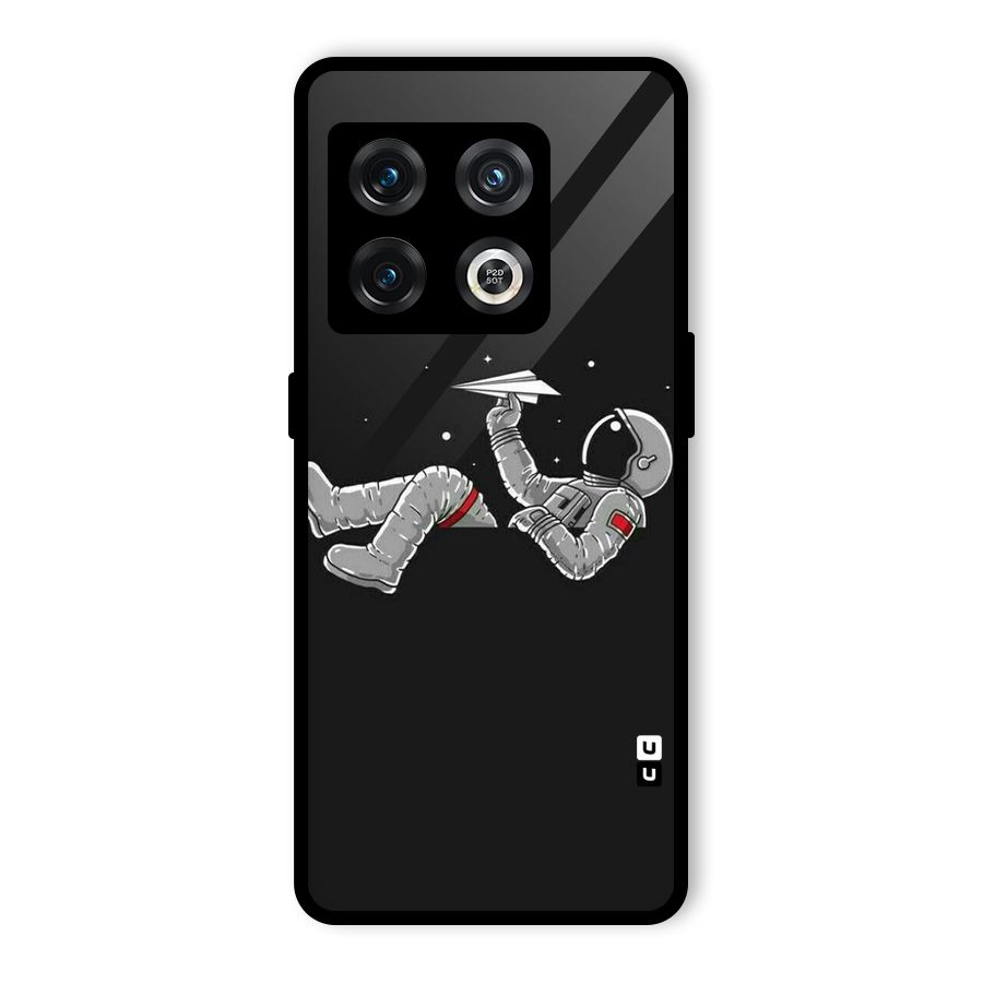 Spaceman Flying Glass Back Case for OnePlus 10 Pro 5G