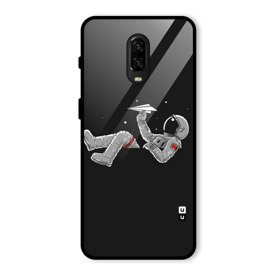 Spaceman Flying Glass Back Case for OnePlus 6T