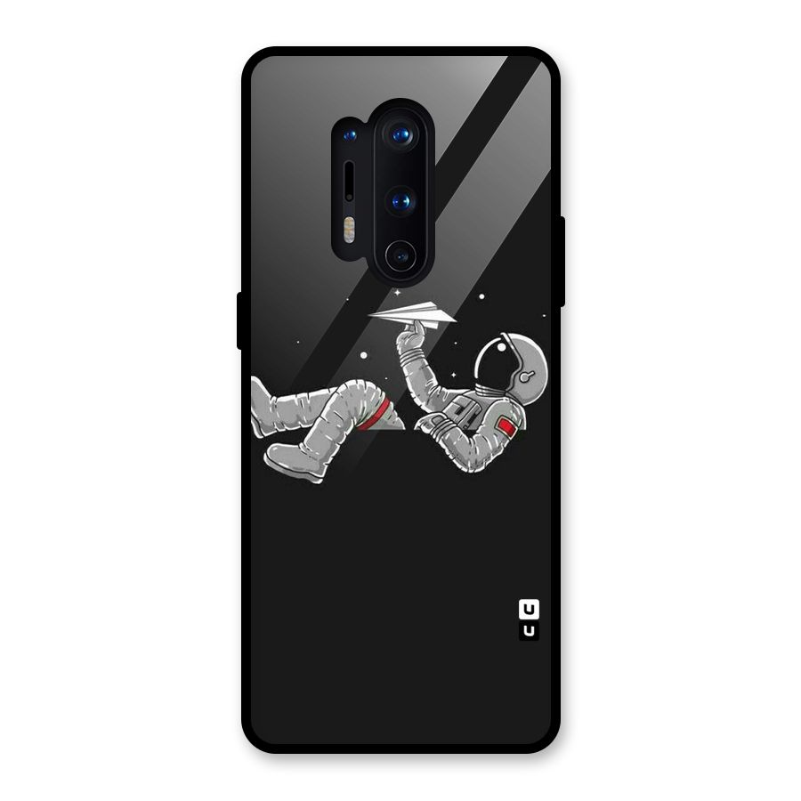 Spaceman Flying Glass Back Case for OnePlus 8 Pro