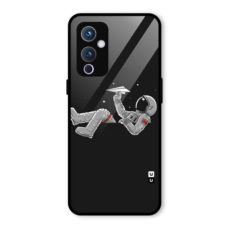 Spaceman Flying Glass Back Case for OnePlus 9