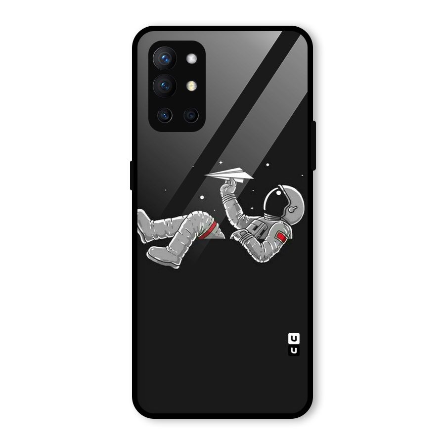 Spaceman Flying Glass Back Case for OnePlus 9R
