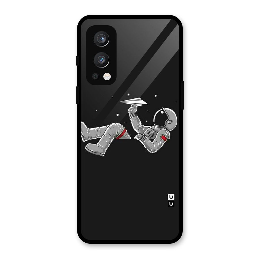Spaceman Flying Glass Back Case for OnePlus Nord 2 5G