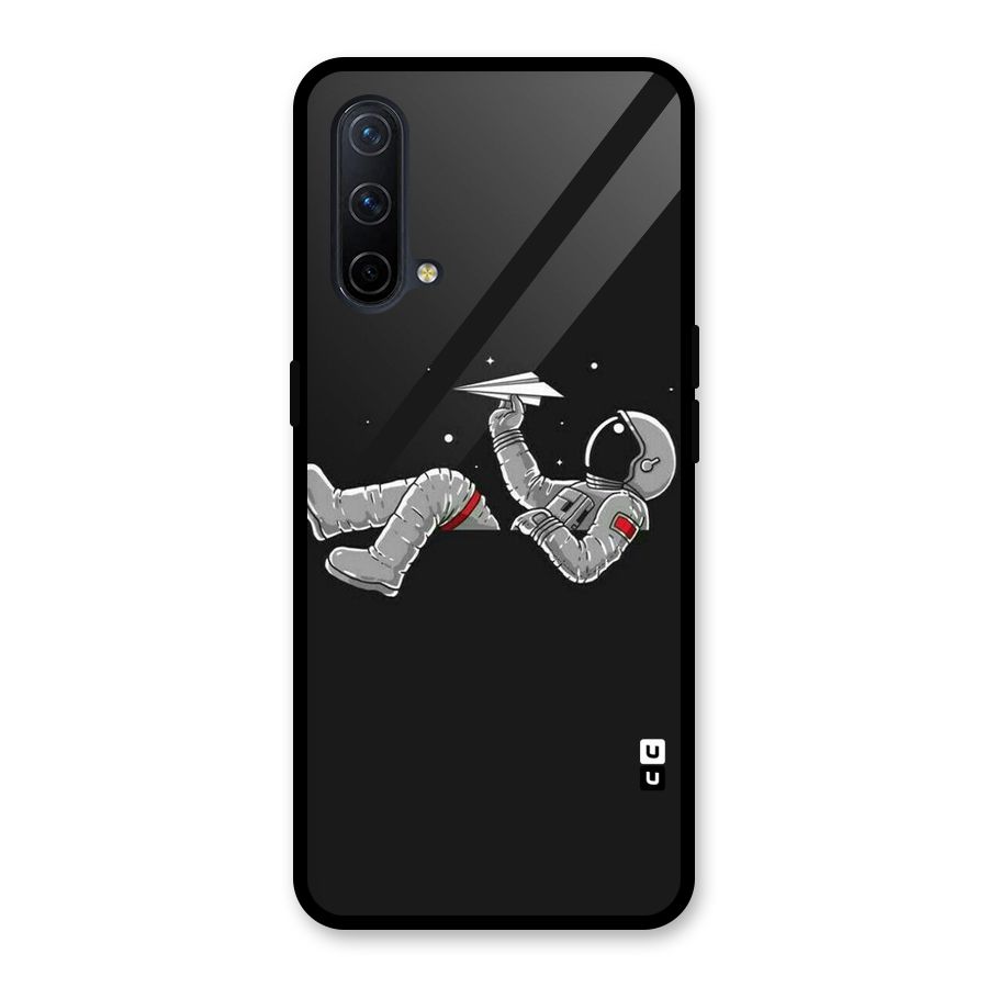 Spaceman Flying Glass Back Case for OnePlus Nord CE 5G