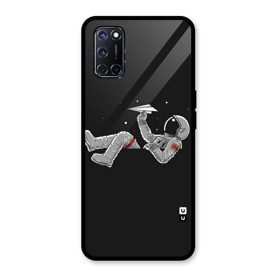 Spaceman Flying Glass Back Case for Oppo A52