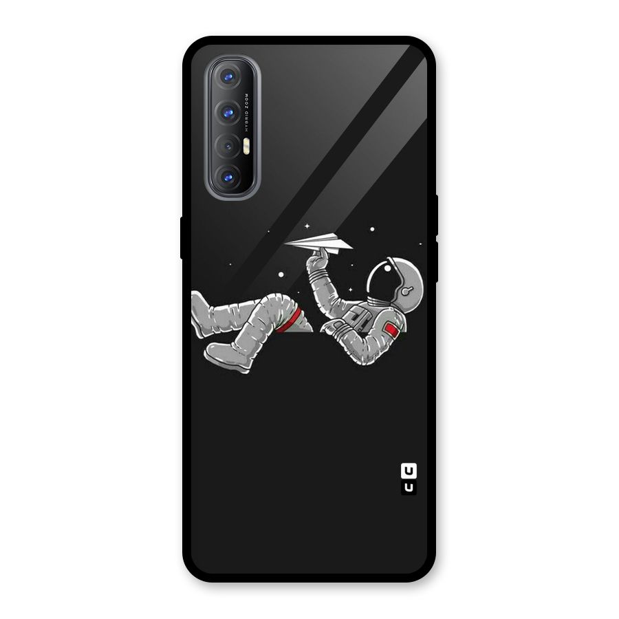 Spaceman Flying Glass Back Case for Oppo Reno3 Pro
