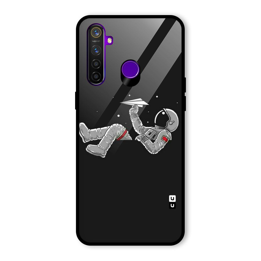 Spaceman Flying Glass Back Case for Realme 5 Pro