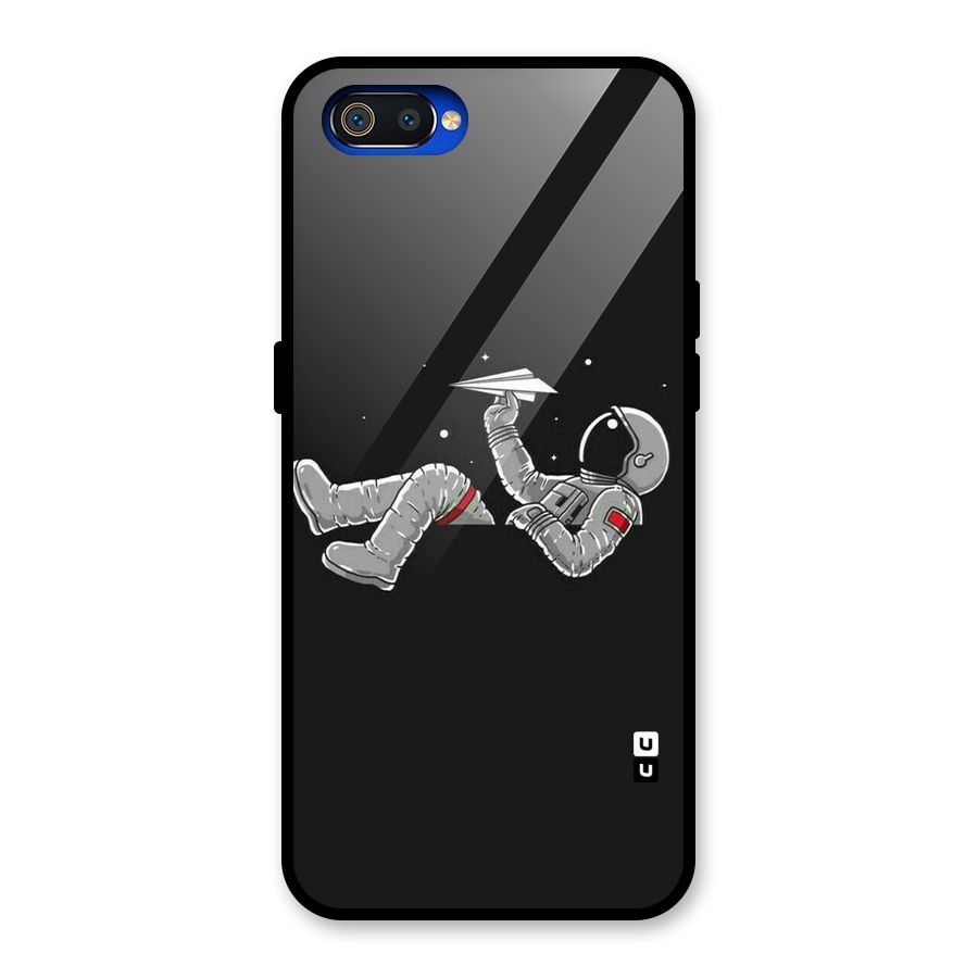 Spaceman Flying Glass Back Case for Realme C2