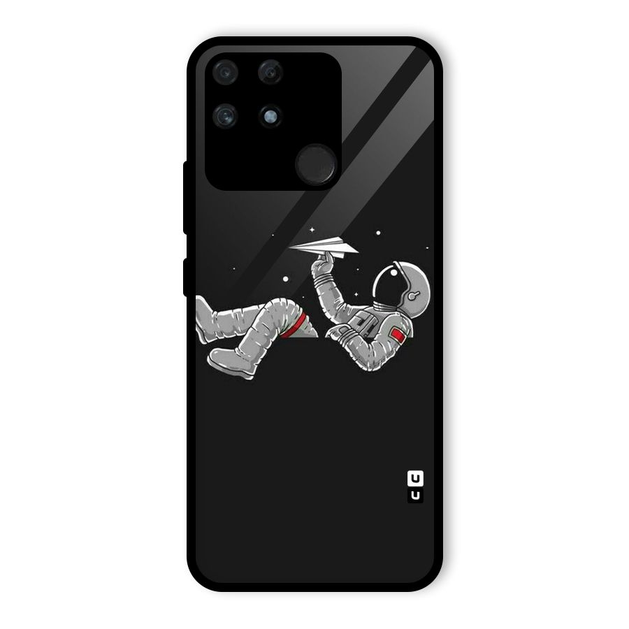Spaceman Flying Glass Back Case for Realme Narzo 50A