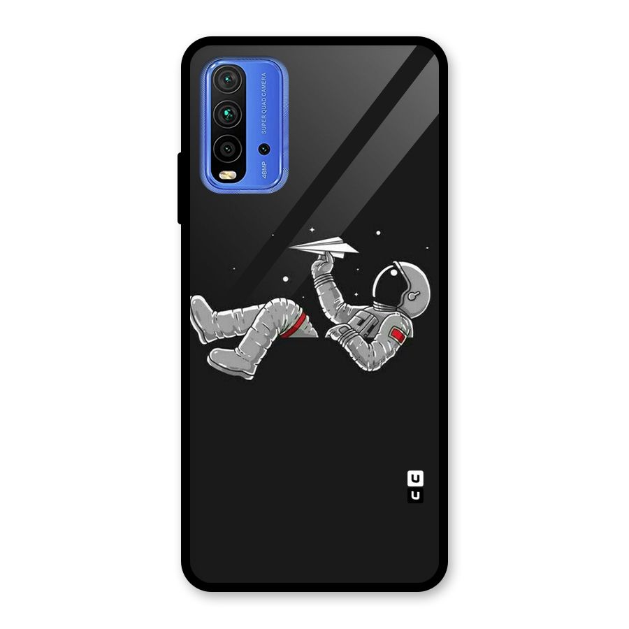 Spaceman Flying Glass Back Case for Redmi 9 Power
