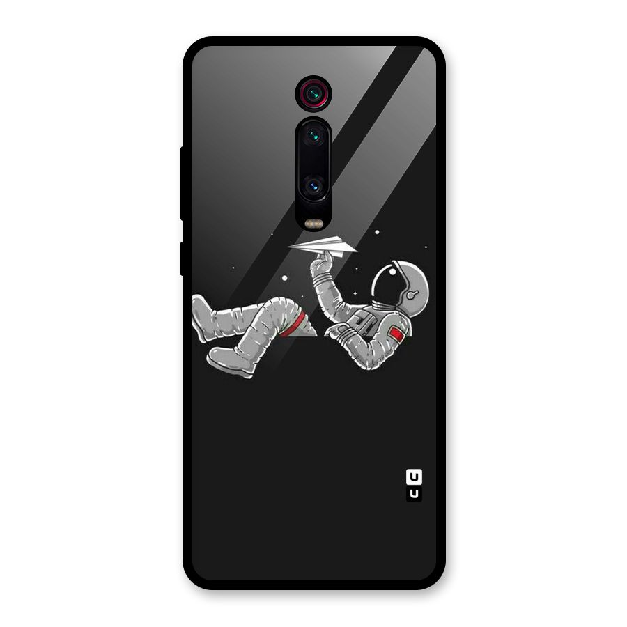 Spaceman Flying Glass Back Case for Redmi K20