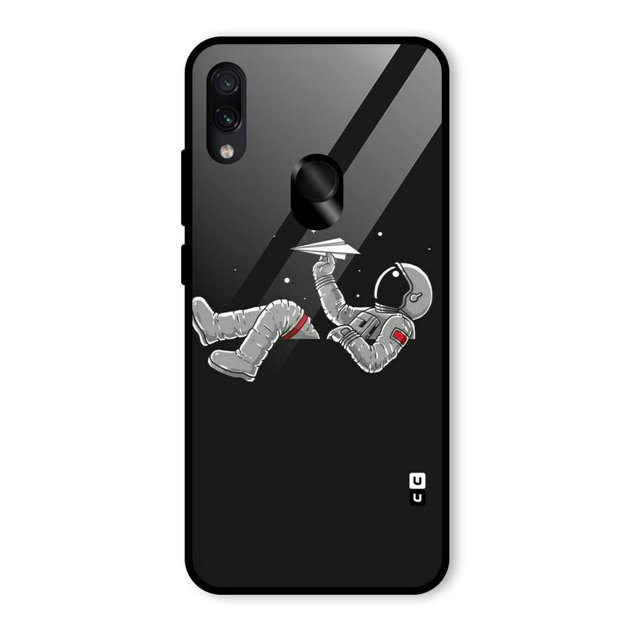 Spaceman Flying Glass Back Case for Redmi Note 7 Pro