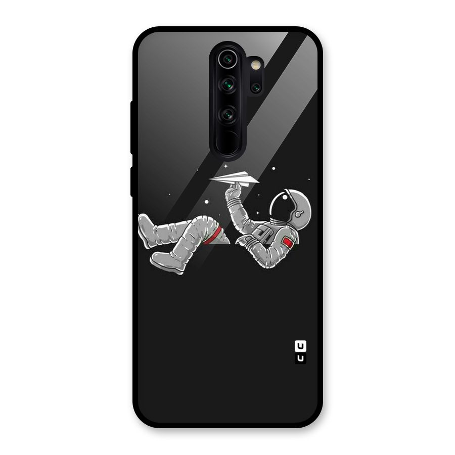 Spaceman Flying Glass Back Case for Redmi Note 8 Pro