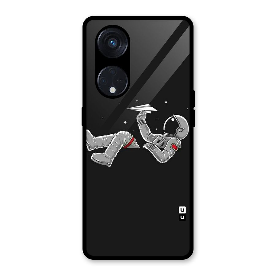 Spaceman Flying Glass Back Case for Reno8 T 5G