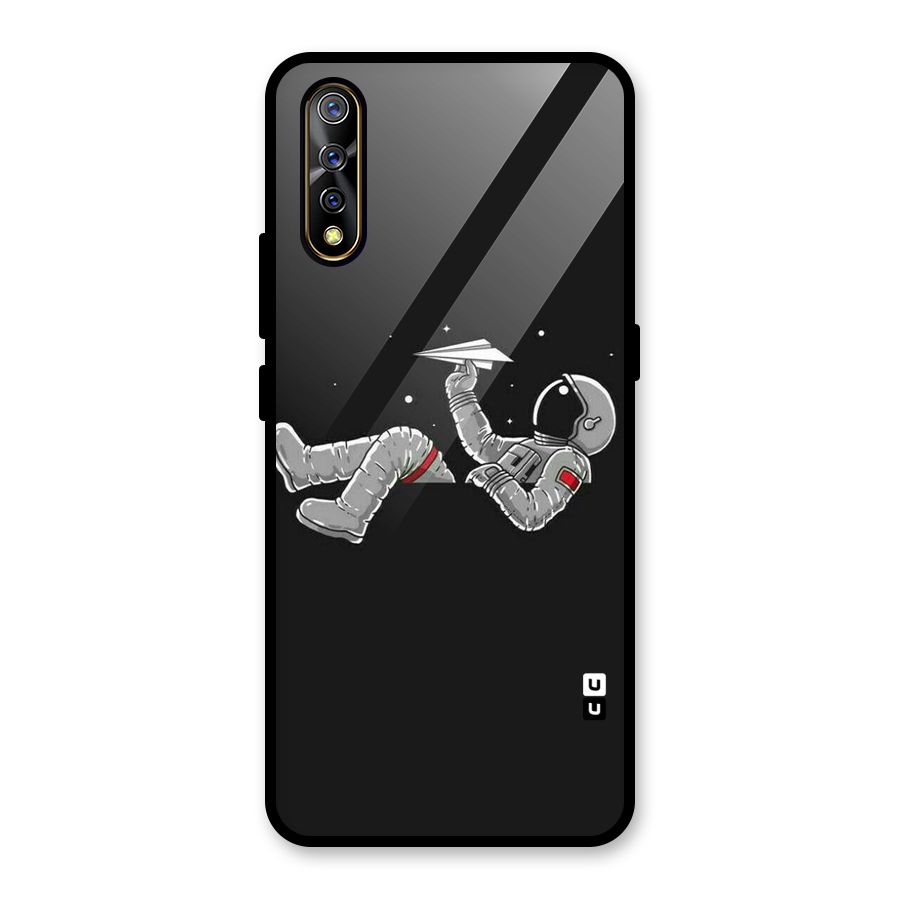 Spaceman Flying Glass Back Case for Vivo S1