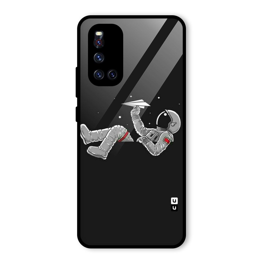 Spaceman Flying Glass Back Case for Vivo V19