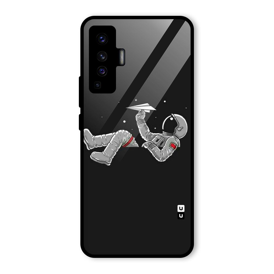 Spaceman Flying Glass Back Case for Vivo X50