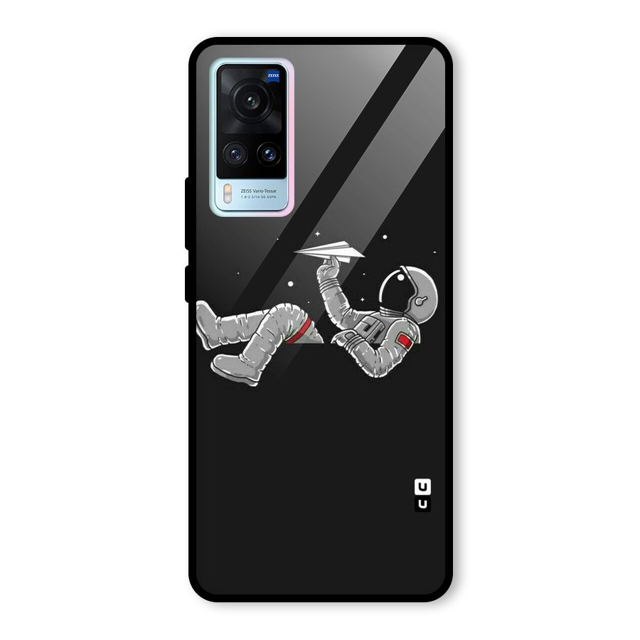 Spaceman Flying Glass Back Case for Vivo X60