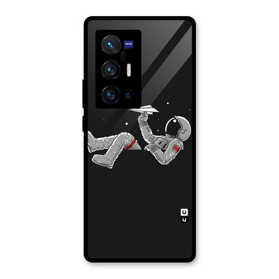 Spaceman Flying Glass Back Case for Vivo X70 Pro Plus