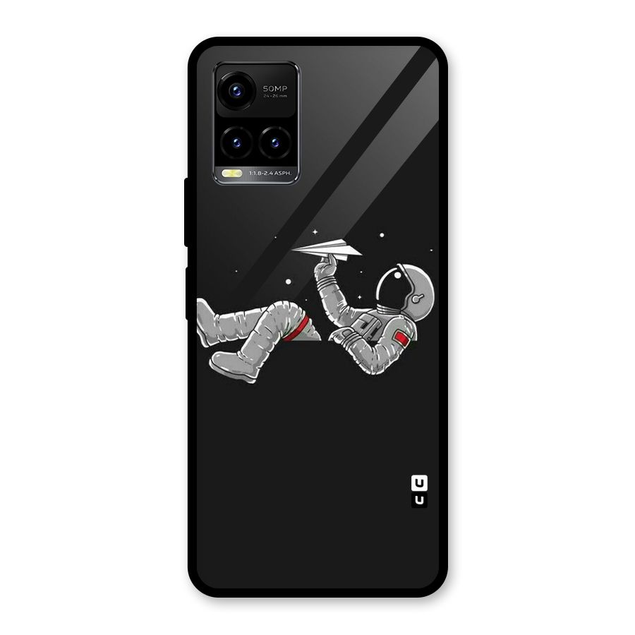 Spaceman Flying Glass Back Case for Vivo Y21T