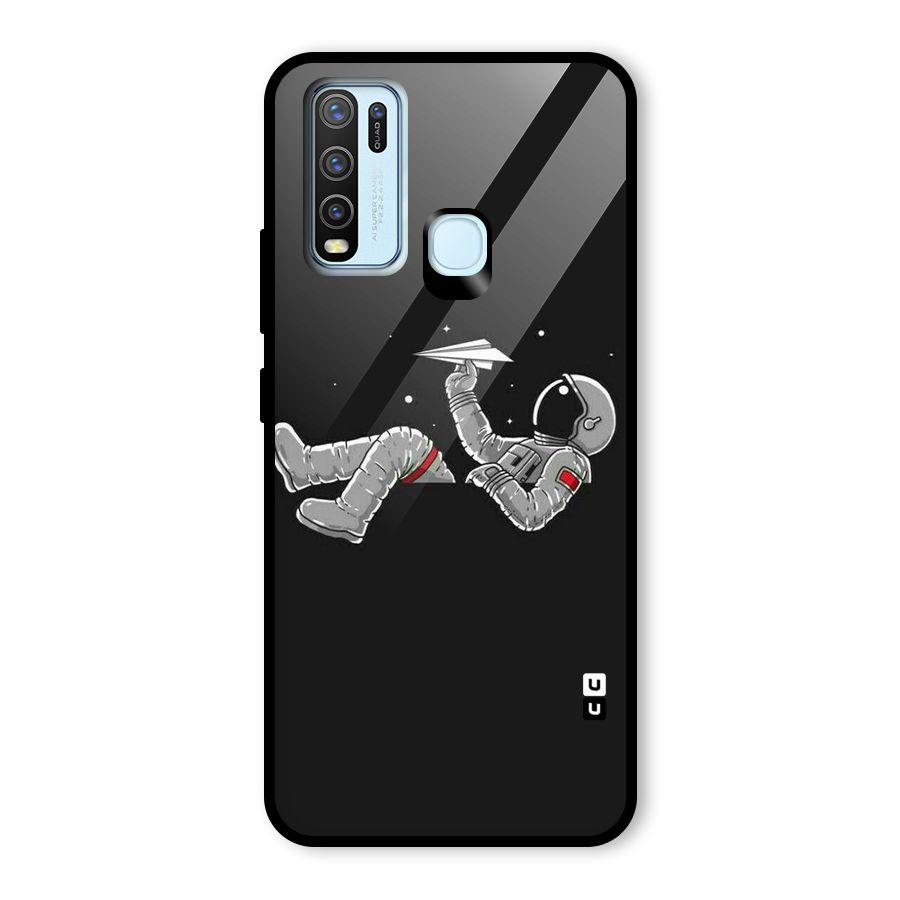 Spaceman Flying Glass Back Case for Vivo Y50