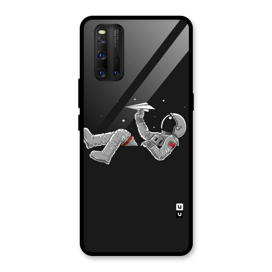 Spaceman Flying Glass Back Case for Vivo iQOO 3
