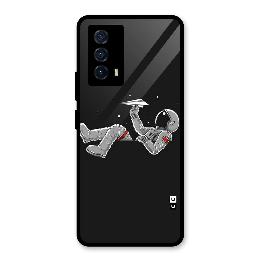 Spaceman Flying Glass Back Case for Vivo iQOO Z5