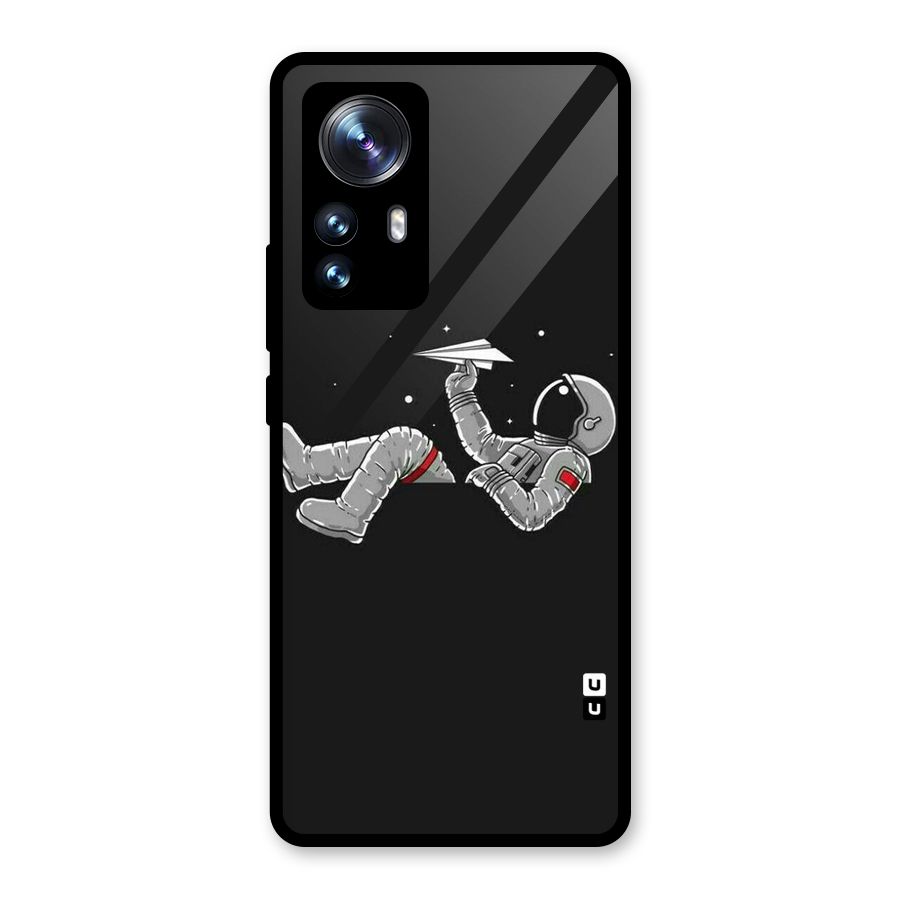 Spaceman Flying Glass Back Case for Xiaomi 12 Pro