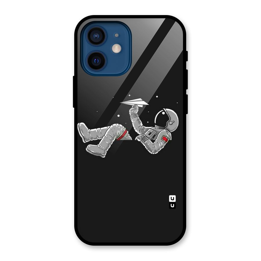 Spaceman Flying Glass Back Case for iPhone 12 Mini
