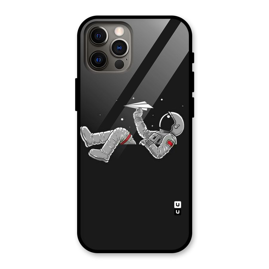 Spaceman Flying Glass Back Case for iPhone 12 Pro