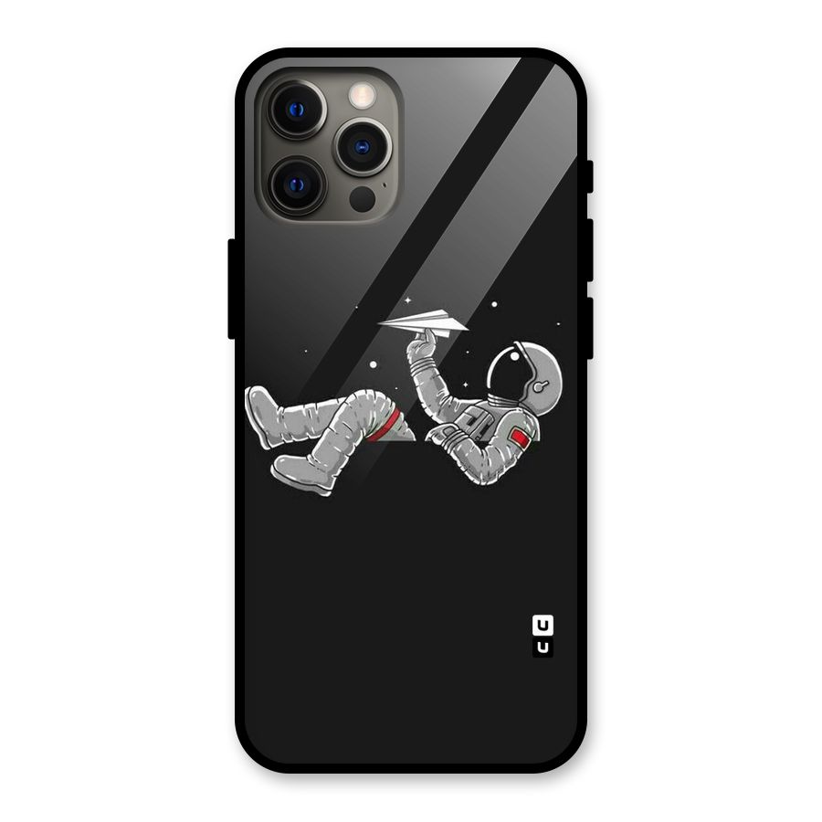Spaceman Flying Glass Back Case for iPhone 12 Pro Max