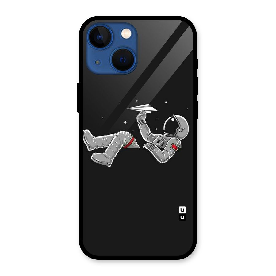 Spaceman Flying Glass Back Case for iPhone 13 Mini