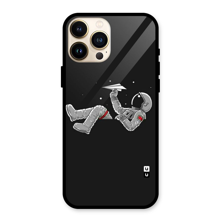 Spaceman Flying Glass Back Case for iPhone 13 Pro Max