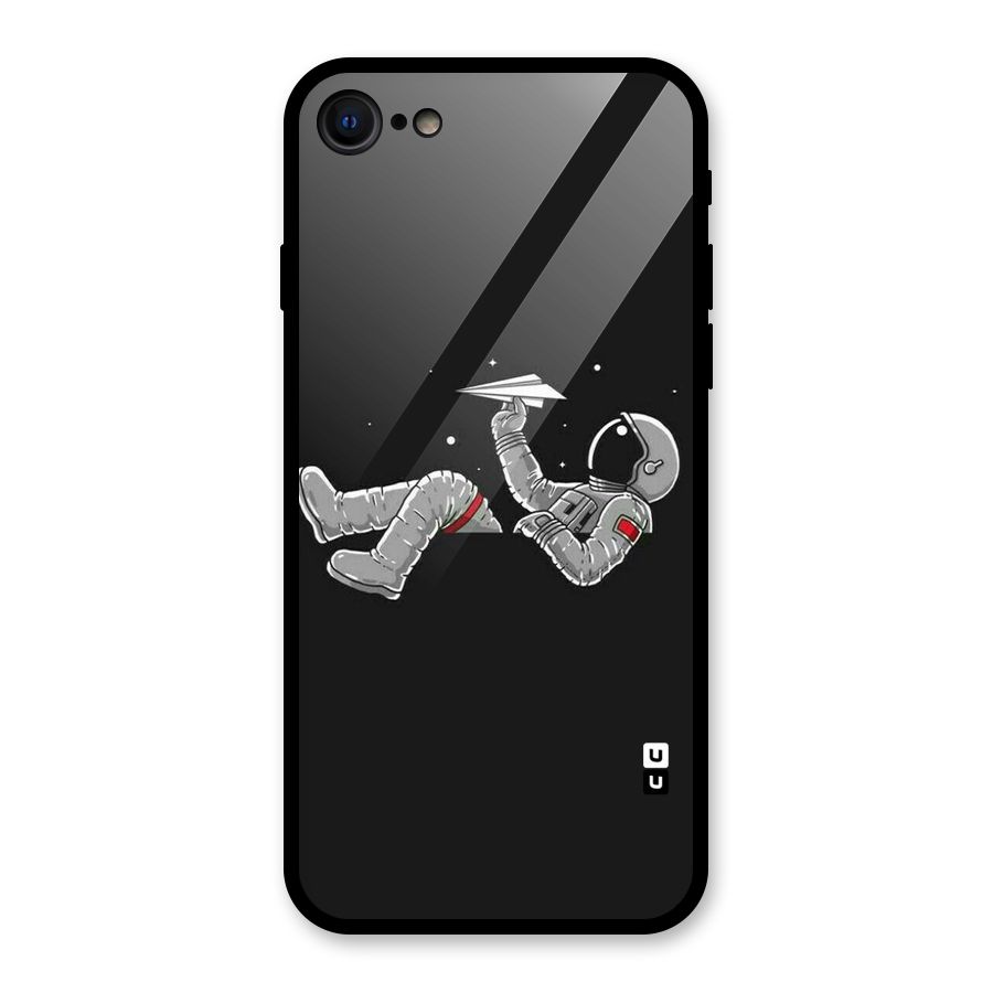 Spaceman Flying Glass Back Case for iPhone SE 2022