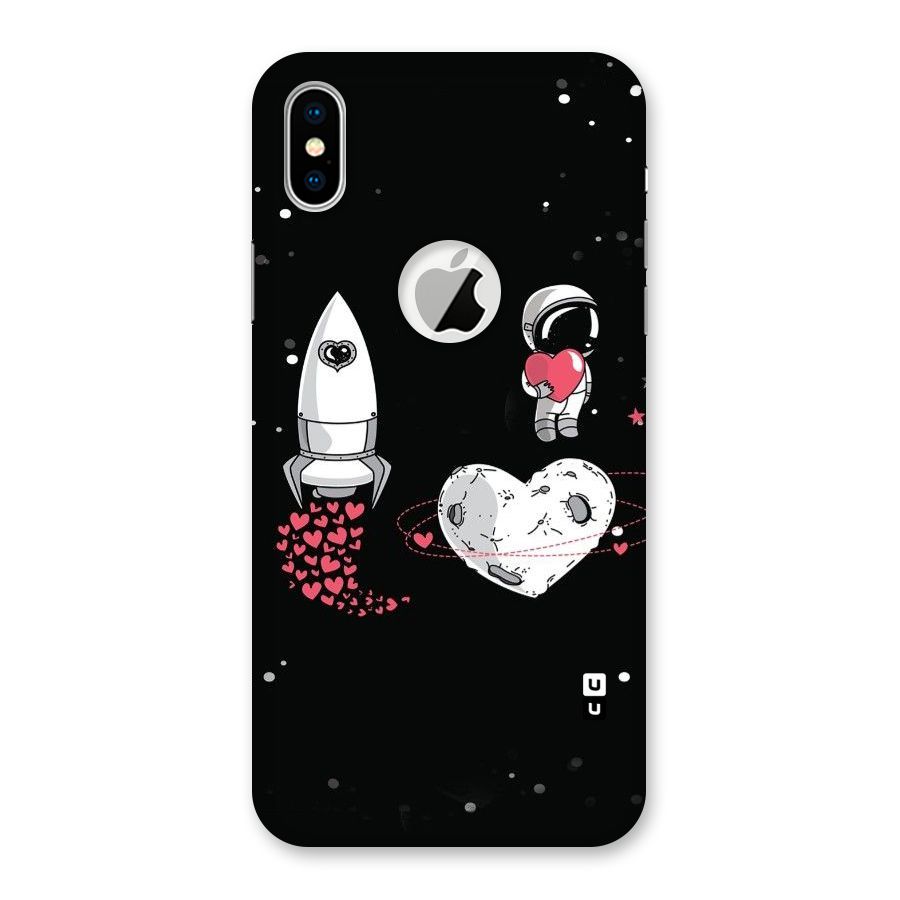 Spaceman Love Back Case for iPhone X Logo Cut