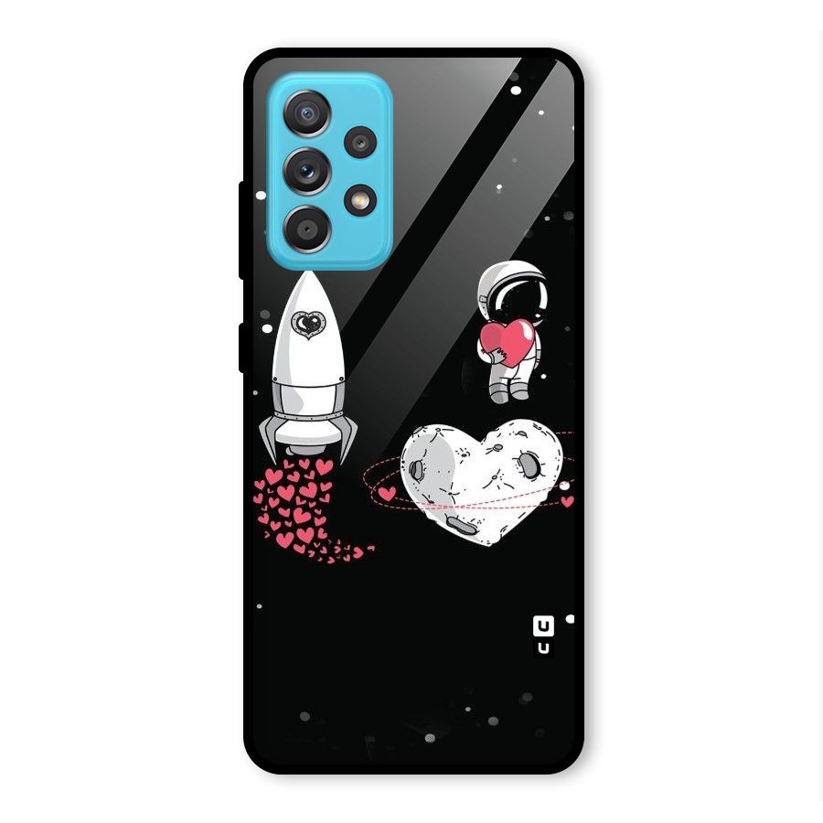 Spaceman Love Glass Back Case for Galaxy A52
