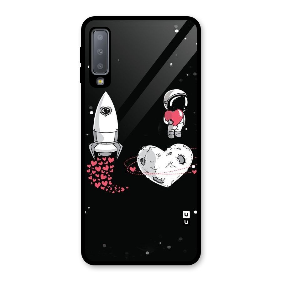 Spaceman Love Glass Back Case for Galaxy A7 (2018)