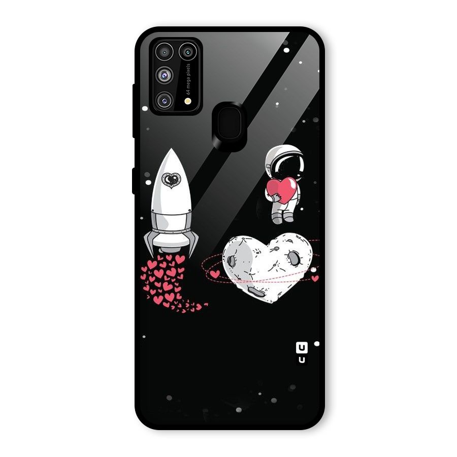Spaceman Love Glass Back Case for Galaxy F41