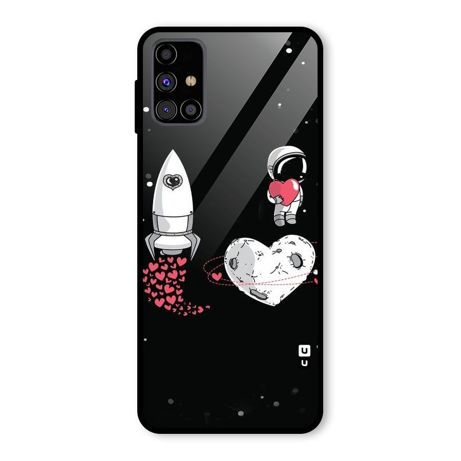 Spaceman Love Glass Back Case for Galaxy M31s