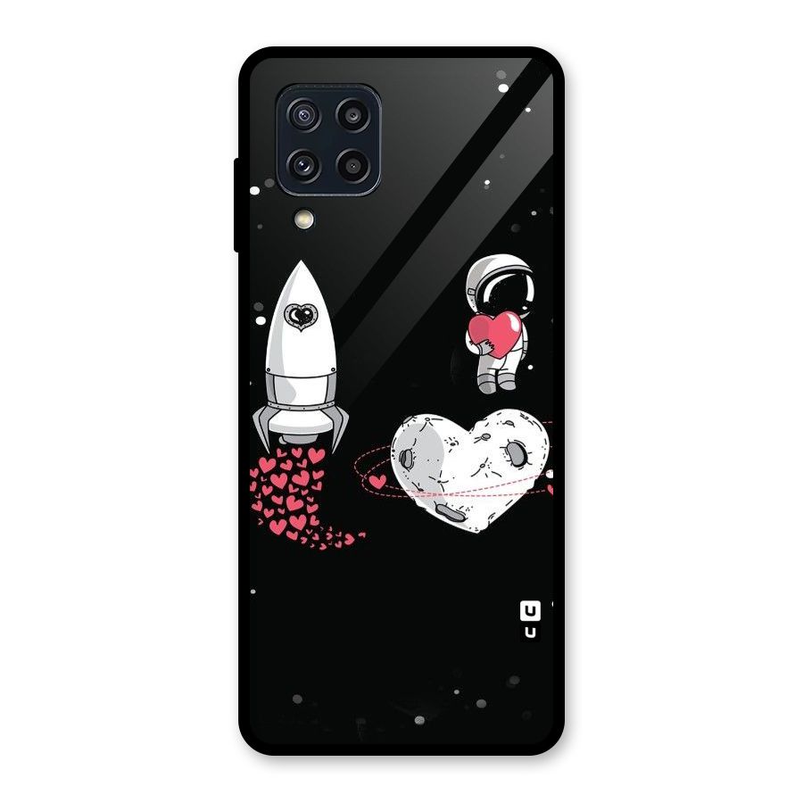 Spaceman Love Glass Back Case for Galaxy M32